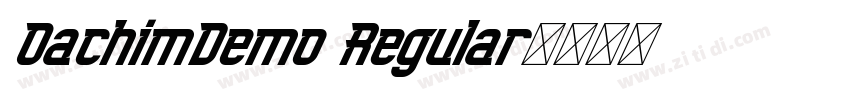 OachimDemo Regular字体转换